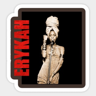 TEXTURE ART-Erykah Badu - Retro Aesthetic Fan Art Sticker